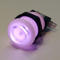 BOTÓN LUMINOSO ROSA CON MARCO NATURAL