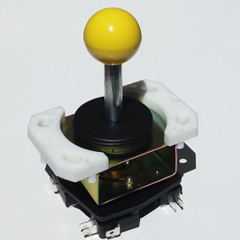 PALANCA C/MICROSWITCH EJE EXTRALARGO BOLITA AMARILLO
